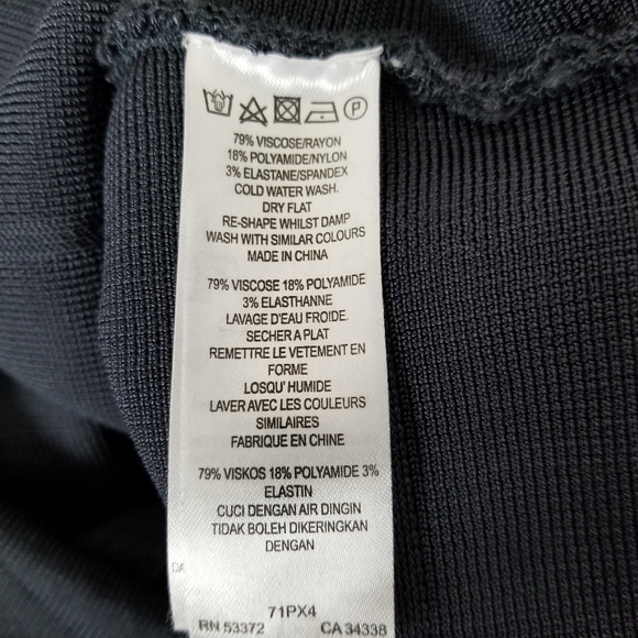 French Connection Charcoal Gray Strapless Bandage Dress Bodycon Size 8 - Picture 10 of 10